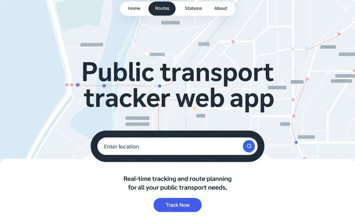 Public Transport Tracker Web App